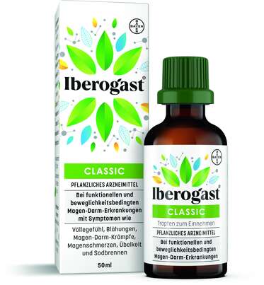 Sie sehen eine Packung Iberogast® Flüssigkeit zum Einnehmen, 50 Milliliter, Produktbild: 01 Iberogast® Flüssigkeit zum Einnehmen, 50 Milliliter, A-Nr.: 2472677 - 01