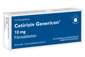 CETIRIZIN GEN FTBL 10MG, 10 Stück, A-Nr.: 2444215 - 01