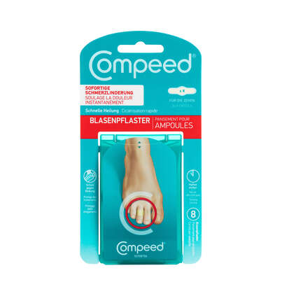 Sie sehen eine Packung COMPEED H.C.BLASENPFL ZEH XS, 8 Stück, Produktbild: 01 COMPEED H.C.BLASENPFL ZEH XS, 8 Stück, A-Nr.: 2699151 - 01