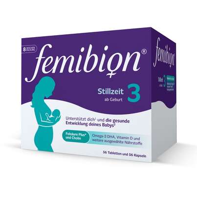 Sie sehen eine Packung FEMIBION STILLZEIT 3 TBL+KPS, 112 Stück, Produktbild: 01 FEMIBION STILLZEIT 3 TBL+KPS, 112 Stück, A-Nr.: 5204457 - 01
