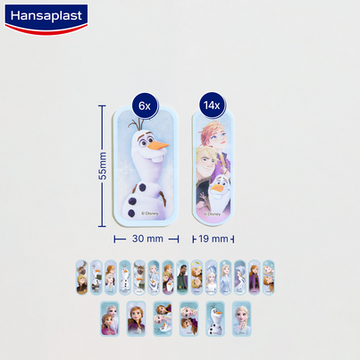 Sie sehen eine Packung HANSAPL.KID STRIPS FROZEN, 20 Stück, Produktbild: 03 HANSAPL.KID STRIPS FROZEN, 20 Stück, A-Nr.: 4630844 - 03