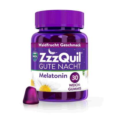 Sie sehen eine Packung WICK ZzzQuil Gute Nacht mit Melatonin Waldfrucht, Produktbild: 01 WICK ZzzQuil Gute Nacht mit Melatonin Waldfrucht, A-Nr.: 5444291 - 01