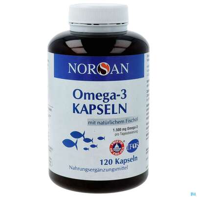 Sie sehen eine Packung NORSAN OMEGA 3 KPS, 120 Stück, Produktbild: 01 NORSAN OMEGA 3 KPS, 120 Stück, A-Nr.: 4552529 - 01
