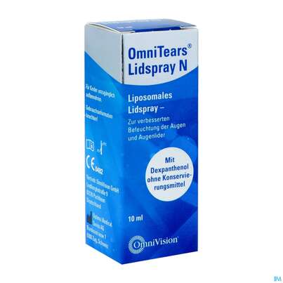 Sie sehen eine Packung Omnitears Lidspray N 10ml, Produktbild: 02 Omnitears Lidspray N 10ml, A-Nr.: 4578753 - 02