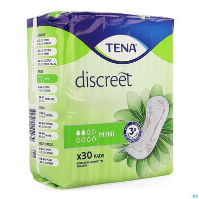 Sie sehen eine Packung Inkontinenz Tena/lady Discreet Einlage Mini 760263 30st, Produktbild: 02 Inkontinenz Tena/lady Discreet Einlage Mini 760263 30st, A-Nr.: 4596320 - 02