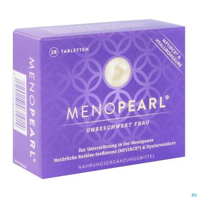 Sie sehen eine Packung MENOPEARL TBL, 28 Stück, Produktbild: 02 MENOPEARL TBL, 28 Stück, A-Nr.: 4586451 - 02