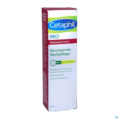 Sie sehen eine Packung Cetaphil Pro RednessControl beruhigende Nachtpflege , 50 Milliliter, Produktbild: 03 Cetaphil Pro RednessControl beruhigende Nachtpflege , 50 Milliliter, A-Nr.: 4731522 - 03