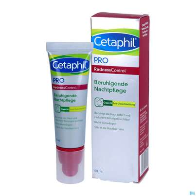Sie sehen eine Packung Cetaphil Pro RednessControl beruhigende Nachtpflege , 50 Milliliter, Produktbild: 04 Cetaphil Pro RednessControl beruhigende Nachtpflege , 50 Milliliter, A-Nr.: 4731522 - 04