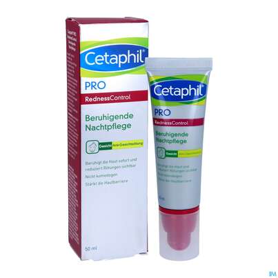 Sie sehen eine Packung Cetaphil Pro RednessControl beruhigende Nachtpflege , 50 Milliliter, Produktbild: 05 Cetaphil Pro RednessControl beruhigende Nachtpflege , 50 Milliliter, A-Nr.: 4731522 - 05