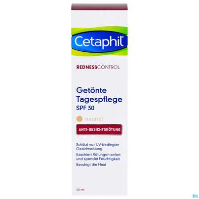 Sie sehen eine Packung Cetaphil Pro RednessControl getönte Tagespflege SPF 30, 50 Milliliter, Produktbild: 01 Cetaphil Pro RednessControl getönte Tagespflege SPF 30, 50 Milliliter, A-Nr.: 4731539 - 01