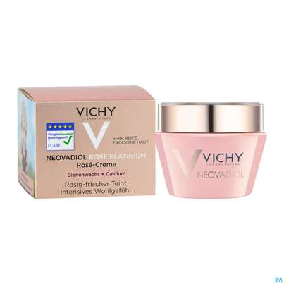 Sie sehen eine Packung Vichy Neovadiol Rose Platinum Tagespflege, 50 Milliliter, Produktbild: 03 Vichy Neovadiol Rose Platinum Tagespflege, 50 Milliliter, A-Nr.: 4732214 - 03