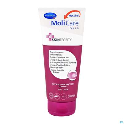 Sie sehen eine Packung Molicare Skin Zinkoxid Creme 200ml, Produktbild: 02 Molicare Skin Zinkoxid Creme 200ml, A-Nr.: 4738033 - 02