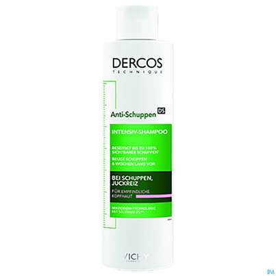 Sie sehen eine Packung SH.VICHY DERC A-SCHUPP SENS, 200 Milliliter, Produktbild: 01 SH.VICHY DERC A-SCHUPP SENS, 200 Milliliter, A-Nr.: 5606718 - 01