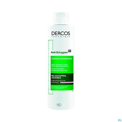 Sie sehen eine Packung SH.VICHY DERC A-SCHUPP SENS, 200 Milliliter, Produktbild: 02 SH.VICHY DERC A-SCHUPP SENS, 200 Milliliter, A-Nr.: 5606718 - 02