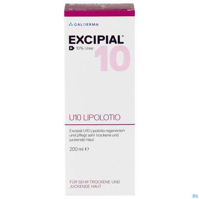 Sie sehen eine Packung Excipial U 10 Lipolotio 10% Urea 200ml, Produktbild: 01 Excipial U 10 Lipolotio 10% Urea 200ml, A-Nr.: 3096934 - 01