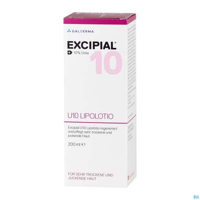 Sie sehen eine Packung Excipial U 10 Lipolotio 10% Urea 200ml, Produktbild: 02 Excipial U 10 Lipolotio 10% Urea 200ml, A-Nr.: 3096934 - 02