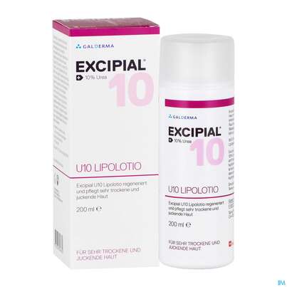 Sie sehen eine Packung Excipial U 10 Lipolotio 10% Urea 200ml, Produktbild: 04 Excipial U 10 Lipolotio 10% Urea 200ml, A-Nr.: 3096934 - 04