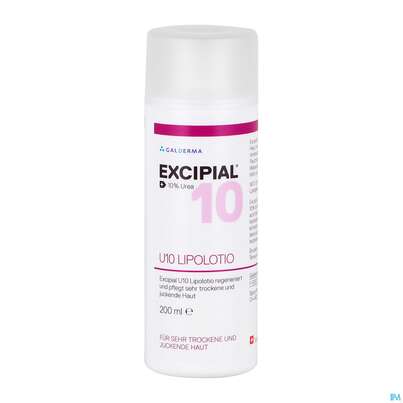 Sie sehen eine Packung Excipial U 10 Lipolotio 10% Urea 200ml, Produktbild: 05 Excipial U 10 Lipolotio 10% Urea 200ml, A-Nr.: 3096934 - 05