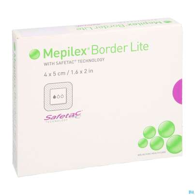Sie sehen eine Packung Wundverband Mepilex Silikon Border/flex/lite 4x 5cm 10st, Produktbild: 05 Wundverband Mepilex Silikon Border/flex/lite 4x 5cm 10st, A-Nr.: 3067795 - 05