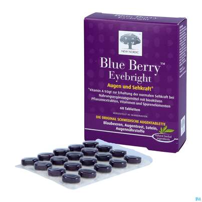 Sie sehen eine Packung Blue Berry Tabl New Nordic 60st, Produktbild: 06 Blue Berry Tabl New Nordic 60st, A-Nr.: 3094970 - 06