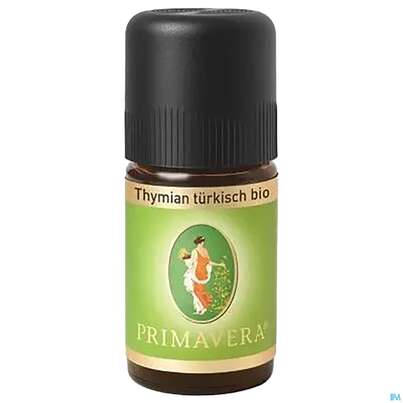 Sie sehen eine Packung Aetherische Oele Primavera Thymian Tuerkisch Bio 5ml, Produktbild: 02 Aetherische Oele Primavera Thymian Tuerkisch Bio 5ml, A-Nr.: 3160684 - 02