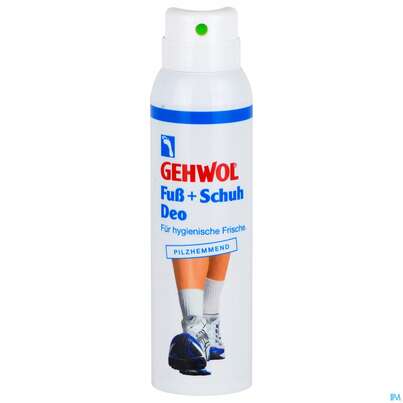 Sie sehen eine Packung Fuss Schuh Deo Gehwol Nr 64085 150ml, Produktbild: 01 Fuss Schuh Deo Gehwol Nr 64085 150ml, A-Nr.: 3280299 - 01