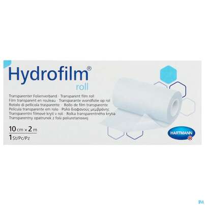 Sie sehen eine Packung Wundverband Fixierfolie Hydrofilm Roll Unsteril 2mx10cm 1st, Produktbild: 02 Wundverband Fixierfolie Hydrofilm Roll Unsteril 2mx10cm 1st, A-Nr.: 3289455 - 02