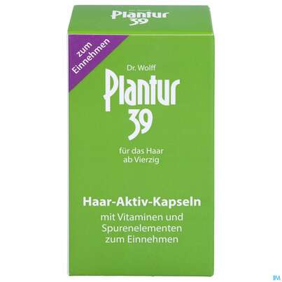 Sie sehen eine Packung Plantur 39 Haar-Aktiv-Kapseln, 60 Stück, Produktbild: 01 Plantur 39 Haar-Aktiv-Kapseln, 60 Stück, A-Nr.: 3319423 - 01