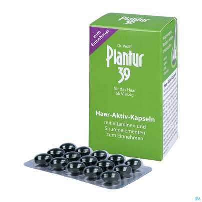 Sie sehen eine Packung Plantur 39 Haar-Aktiv-Kapseln, 60 Stück, Produktbild: 04 Plantur 39 Haar-Aktiv-Kapseln, 60 Stück, A-Nr.: 3319423 - 04
