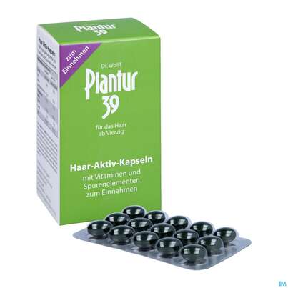 Sie sehen eine Packung Plantur 39 Haar-Aktiv-Kapseln, 60 Stück, Produktbild: 05 Plantur 39 Haar-Aktiv-Kapseln, 60 Stück, A-Nr.: 3319423 - 05