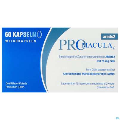 Sie sehen eine Packung PROMACULA KPS AREDS2, 60 Stück, Produktbild: 01 PROMACULA KPS AREDS2, 60 Stück, A-Nr.: 4330869 - 01