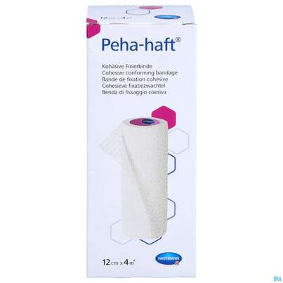 Sie sehen eine Packung Peha-haft Fixierbinde/latexfrei 4mx 12cm 1st, Produktbild: 01 Peha-haft Fixierbinde/latexfrei 4mx 12cm 1st, A-Nr.: 3328250 - 01