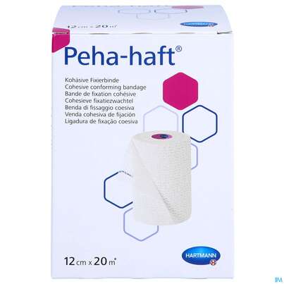 Sie sehen eine Packung Peha-haft Fixierbinde/latexfrei 20mx 12cm 1st, Produktbild: 01 Peha-haft Fixierbinde/latexfrei 20mx 12cm 1st, A-Nr.: 3328327 - 01