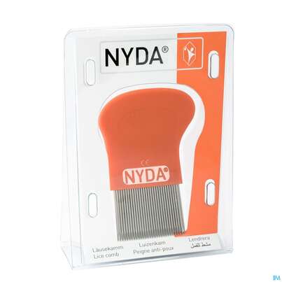 Sie sehen eine Packung Laus-nissen Kamm Metall Nyda 1st, Produktbild: 01 Laus-nissen Kamm Metall Nyda 1st, A-Nr.: 3334718 - 01