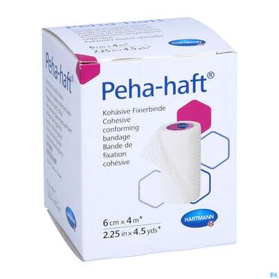 Sie sehen eine Packung Peha-haft Fixierbinde/latexfrei 4mx 6cm 1st, Produktbild: 05 Peha-haft Fixierbinde/latexfrei 4mx 6cm 1st, A-Nr.: 3328221 - 05