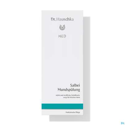 Sie sehen eine Packung HAUSCHKA MUNDSPUEL SALB MED, 300 Milliliter, Produktbild: 01 HAUSCHKA MUNDSPUEL SALB MED, 300 Milliliter, A-Nr.: 3412855 - 01
