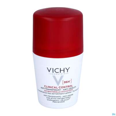 Sie sehen eine Packung VICHY DEO ANTI ROLL ON 96H, 50 Milliliter, Produktbild: 02 VICHY DEO ANTI ROLL ON 96H, 50 Milliliter, A-Nr.: 5571575 - 02