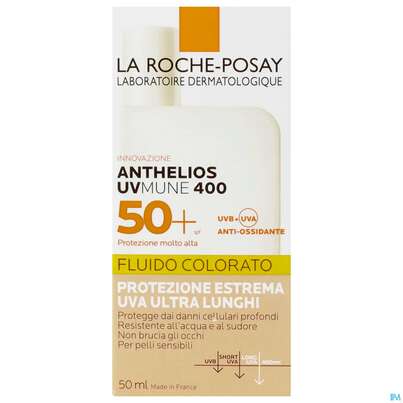 Sie sehen eine Packung La Roche-Posay Anthelios Invisible Fluid Getönt UVMune 400 LSF 50+, 50 Milliliter, Produktbild: 01 La Roche-Posay Anthelios Invisible Fluid Getönt UVMune 400 LSF 50+, 50 Milliliter, A-Nr.: 5572020 - 01