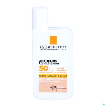 Sie sehen eine Packung La Roche-Posay Anthelios Invisible Fluid Getönt UVMune 400 LSF 50+, 50 Milliliter, Produktbild: 05 La Roche-Posay Anthelios Invisible Fluid Getönt UVMune 400 LSF 50+, 50 Milliliter, A-Nr.: 5572020 - 05