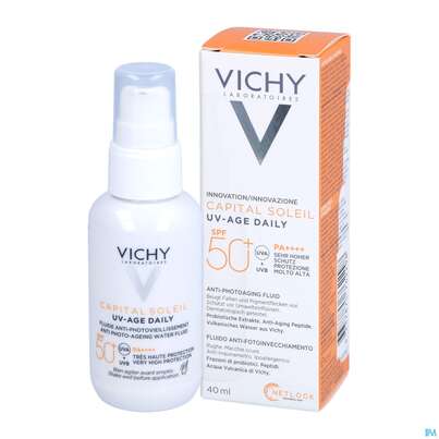 Sie sehen eine Packung VICHY CS GESCR UV-AGE LSF50+, 40 Milliliter, Produktbild: 04 VICHY CS GESCR UV-AGE LSF50+, 40 Milliliter, A-Nr.: 5360950 - 04