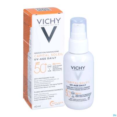 Sie sehen eine Packung VICHY CS GESCR UV-AGE LSF50+, 40 Milliliter, Produktbild: 05 VICHY CS GESCR UV-AGE LSF50+, 40 Milliliter, A-Nr.: 5360950 - 05