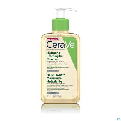 Sie sehen eine Packung CeraVe feuchtigkeitsspendendes Reinigungsöl, 236 Milliliter, Produktbild: 01 CeraVe feuchtigkeitsspendendes Reinigungsöl, 236 Milliliter, A-Nr.: 5461071 - 01