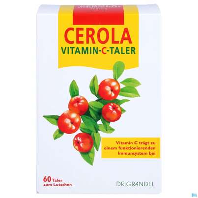Sie sehen eine Packung Vitamin C Cerola Taler Dr.grandel Nr.11 60st, Produktbild: 01 Vitamin C Cerola Taler Dr.grandel Nr.11 60st, A-Nr.: 2525830 - 01