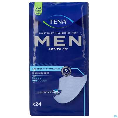 Sie sehen eine Packung Inkontinenz Tena/for Men Level 1 24st, Produktbild: 02 Inkontinenz Tena/for Men Level 1 24st, A-Nr.: 3460593 - 02