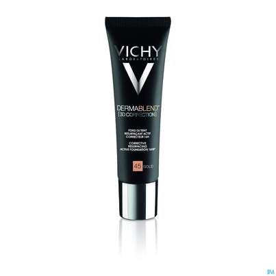 Sie sehen eine Packung VICHY DERMABL.3D COVERFLOW45, 30 Milliliter, Produktbild: 05 VICHY DERMABL.3D COVERFLOW45, 30 Milliliter, A-Nr.: 4436013 - 05