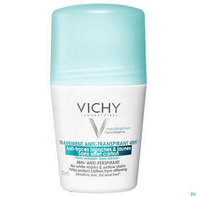 Sie sehen eine Packung Vichy Deo Roll-on 48h Antitranspirant, 50 Milliliter, Produktbild: 01 Vichy Deo Roll-on 48h Antitranspirant, 50 Milliliter, A-Nr.: 4442640 - 01