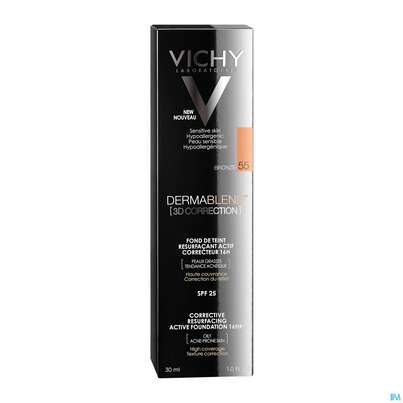 Sie sehen eine Packung VICHY DERMABL.3D COVERFLOW55, 30 Milliliter, Produktbild: 01 VICHY DERMABL.3D COVERFLOW55, 30 Milliliter, A-Nr.: 4436036 - 01