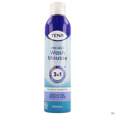 Sie sehen eine Packung Tena Wasch Mousse 400ml, Produktbild: 01 Tena Wasch Mousse 400ml, A-Nr.: 3120638 - 01