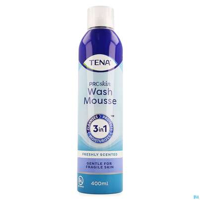 Sie sehen eine Packung Tena Wasch Mousse 400ml, Produktbild: 02 Tena Wasch Mousse 400ml, A-Nr.: 3120638 - 02