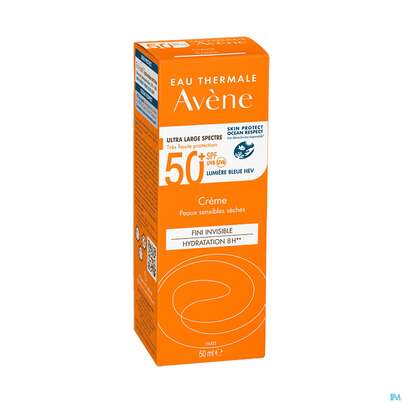 Sie sehen eine Packung Avène Sonnencreme Spf 50+ 50ml, Produktbild: 06 Avène Sonnencreme Spf 50+ 50ml, A-Nr.: 5598947 - 06